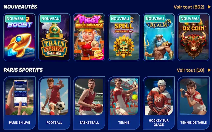 Wonaco Casino jeux